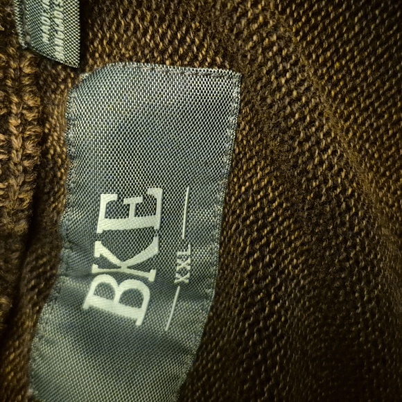 BKE Men's Dark Brown Mock Turtleneck 1/4 zip.XXL. Zip-Up Sweater.#1818) - Picture 12 of 16